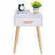 ModernHome Nightstand Bedside Table with Drawer, White