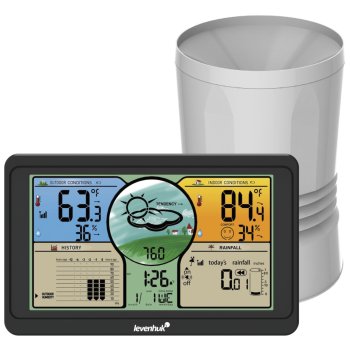 Levenhuk Wezzer PLUS LP70 meteoroloģiskā stacija, melna