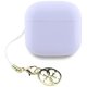 TWS Guess Glossy Effect Printed Classic Logo & Charm Headphones - Lavender