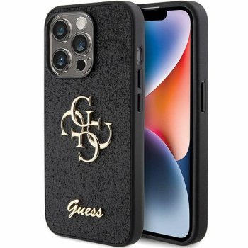 Apple iPhone 15 Pro 6.1'' Glitter Script Big 4G Case Cover, Black | Telefona Maciņš Vāks Apvalks Bampers