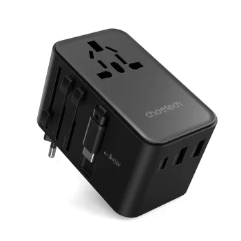 Сетевой адаптер Choetech PD5021 45W с разъемами EU/US/AUS/UK и встроенным...