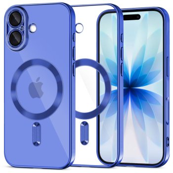 Tech-Protect MagFlex MagSafe vāciņš iPhone 17 – caurspīdīgi tumši zils | Phone Case Cover