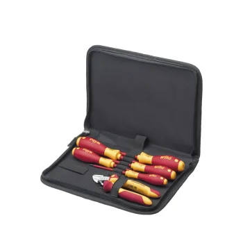 Wiha Electrician's Tool Set with Screwdrivers and Side Cutters, 7 Pieces