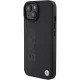 BMW iPhone 15 Plus vāciņš Leather Hot Stamp, melns