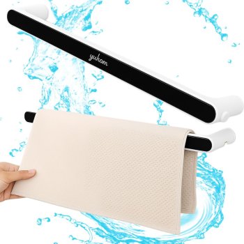 Self-Adhesive Towel Rack Wall Mounted, No-Drill Bathroom Towel Holder