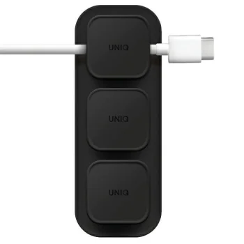 Uniq Pod Mag magnētiskais kabeļu organizētājs ar pamatni, tumši pelēks/oglekļa pelēks | Magnetic Cable...
