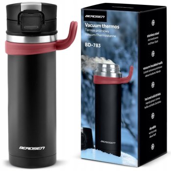Vakuuma pudele, termoss 450 ml Berdsen BD-783, Melns | Vacuum Bottle Thermos