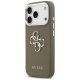 Guess Grained Big 4G Classic Logo apvalks iPhone 17 Pro – brūns | Phone Case Cover
