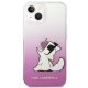 Karl Lagerfeld Choupette Fun iPhone 14 Plus vāciņš, rozā