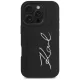 Karl Lagerfeld HC graudainas PU ādas maks ar kartes nodalījumu un metāla logo iPhone 16 Pro Max vāciņš – melns...