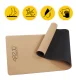 4FIZJO Cork Yoga and Exercise Mat 4 mm, Brown/Black