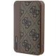 Guess Powerbank 5000mAh 15W 4G Leather Metal Logo, Brown