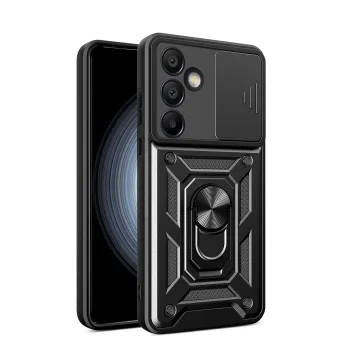 Samsung Galaxy A36 ( SM-A366E / DS ) Armor Guard TPU Hybrid Camshield Case Cover, Black | Telefona Vāciņš Maciņš...