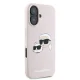 Чехол Karl Lagerfeld Silicone Karl & Choupette Head MagSafe для iPhone 16 Plus, розовый