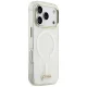 Guess IML Shell Script Metal MagSafe Case for iPhone 17 Pro Max, White