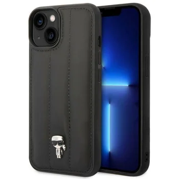 Karl Lagerfeld Puffy Ikonik Pin vāciņš iPhone 14 Plus - Melns