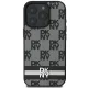 Dkny iPhone 16 Pro Max vāciņš Checkered Pattern & Printed Stripes, melns