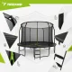 Садовый батут Trizand с защитной сеткой и лестницей, 366 см, 150 кг