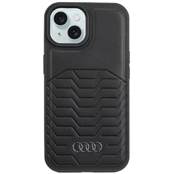 Audi iPhone 15 Plus / 14 Plus Case Synthetic Leather MagSafe, Black
