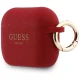 Guess Silicone Glitter Ring maciņš austiņām AirPods Pro 3, fuksija
