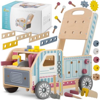 Bērnu koka staigulis, stūmjamais, stūmējs ar instrumentiem RK-874 Ricokids | Kids Wooden Push Walker