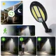 Outdoor Solar LED COB Wall Lamp with Motion Sensor, Black