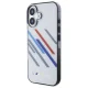 BMW iPhone 16 vāciņš Motorsport IML Random Stripes, pelēks