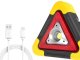 Daudzfunkcionāls Automašīnas Brīdinājuma LED Trīsstūris Ar Powerbank un Saules Paneli | Car LED Warning Triangle...