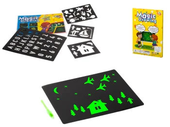 UV burvju gaismas zīmēšanas dēlis|UV Magic Light Drawing Board