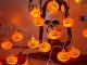 Ķirbju Gaismas 10 Led Karājas Halloween 200Cm Kvēlojoša Apdare Ķirbju | Pumpkin Lights Hanging Halloween Luminous...
