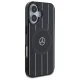 Mercedes iPhone 16 vāciņš Double Layer Crossed Lines MagSafe, melns