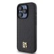 DKNY чехол для iPhone 15 Pro Leather Monogram Pattern Metal Logo MagSafe, черный