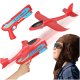 Kids Toy Automatic Gun Airplane Glider Launcher, Red