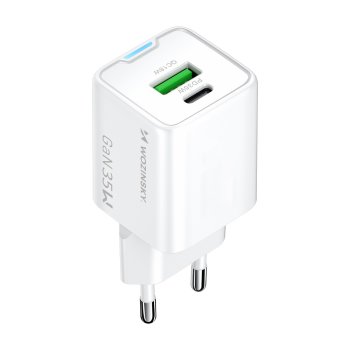 Wozinsky WWC-35W GaN USB-A + USB-C Wall Charger 35W - White