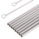 Atkārtoti lietojamu metāla dzērienu kokteiļu salmiņu komplekts, Sudraba - 8 gab. | A set of Reusable Metal...