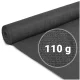 Plonos 454200 Shading Net 1.5x25m 110g/m² with 50 Clips, Grey