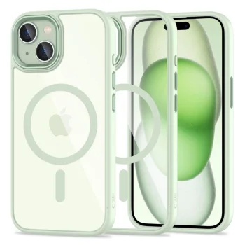 Tech-Protect MagMat MagSafe Case for iPhone 15, Clear Green