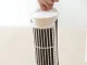 Mini galda kolonnas ventilators ar LED lampu, 2 ātrumi, USB, 16039