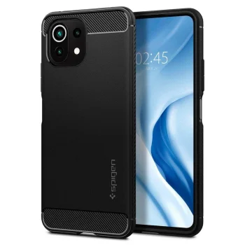 Xiaomi Mi 11 Lite Spigen Rugged Armor Case Cover, Black | Telefona Maciņš Vāks Apvalks Bampers