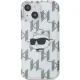 Karl Lagerfeld iPhone 15 / 14 / 13 Case IML Choupette Head & Monogram, Transparent