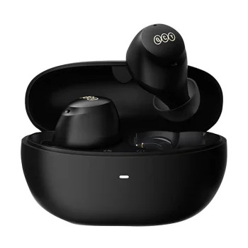 QCY HT07 ANC Bezvadu TWS Austiņas Ausis ar Uzlādes Kasti, Melns | Wireless Bluetooth Earphones Earbuds