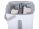 Flat mop with dual-chamber bucket and wringer, white-grey