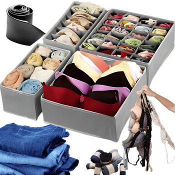 Apakšveļas organizētājs skapja atvilktnēm, 4 gab. komplekts | Underwear Organizer for Closet Drawer