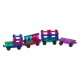 Magnētiskās plāksnītes 3D Train Playmags 155 - 20 gab. komplekts | Magnetic tiles pcs set