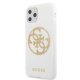 Guess iPhone 11 Pro Max vāciņš Glitter 4G Circle Logo, balts