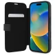 Mercedes iPhone 16 Case Leather Wood Imitation, Black