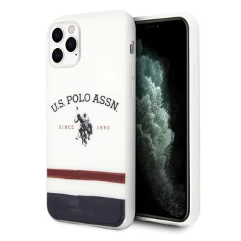 Apple iPhone 11 Pro 5.8'' US Polo Tricolor Pattern Collection Case Cover (USHCN58PCSTRB), White | Telefona Maciņš...