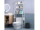 Over-the-Toilet Bathroom Storage Rack, 3 Shelves, White