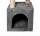 Kaķu māja / kāpelēšanas koks - stabs / nagu asināmais - 92cm, Pelēks | Cat House Tree with Sisal Scratching Posts