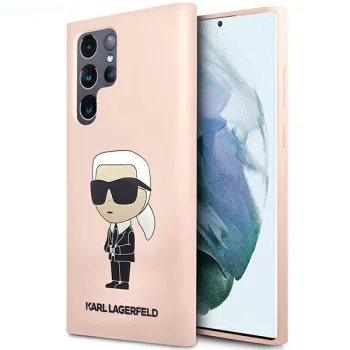 Чехол Karl Lagerfeld для Samsung Galaxy S23 Ultra Liquid Silicone Ikonik Karl, розовый